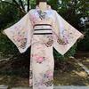 Cosplay Costume Sakura Girl  Kimono Dress Printed Floral Japanese Style Yukata Bathrobe  Geisha
