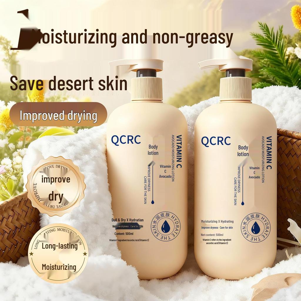 Vitamin C Avocado Body Lotion: Autumn/Winter Moisturizing & Nourishing Cream for Dry, Flaky Skin