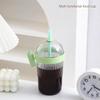 Leakproof Reusable Coffee Cup with Lid and Straw Odor Free BPA Free Tumbler for Gym Fitness Cold Smoothie Drinking