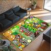 Personalized Crystal Velvet Carpet Custom Name Text,Plants vs. Zombies Anti Slip Area Rug For Home Decoration