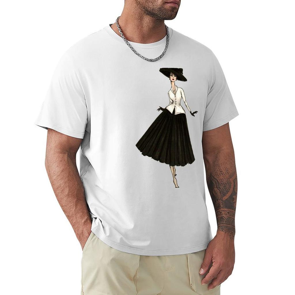 Vintage Paris Bar Suit New Look Fashion Illustration TShirt vintage t shirts oversized graphic tee plain white t shirts men