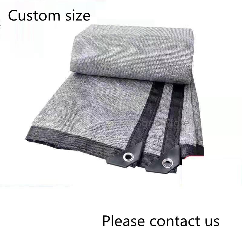 12 Pin Sun Shading Rate 80% Anti-UV HDPE Silver Gray Sun Shading Net Balcony Garden Greenhouse Succulent Plant Swimming Pool