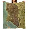 Waterdeep City Map 2 Throw Blanket Soft Beds halloween decorative Bed linens Blankets