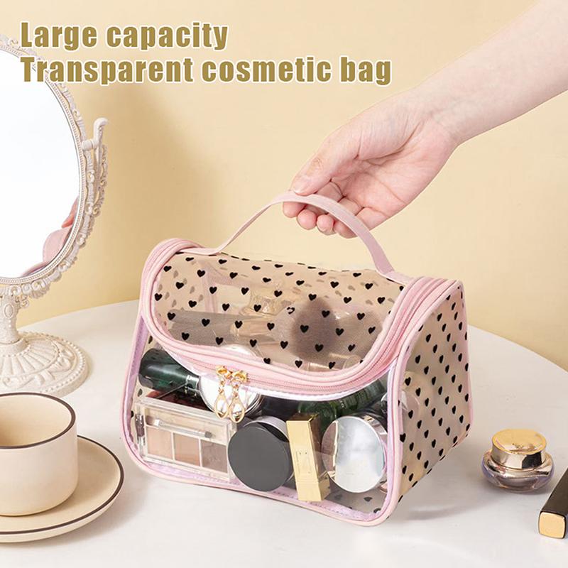 Portable Cosmetic Bag Female Travel Storage Toiletry Organize Women Waterproof PVC Wash Kit Transparent Zipper Make Up Case