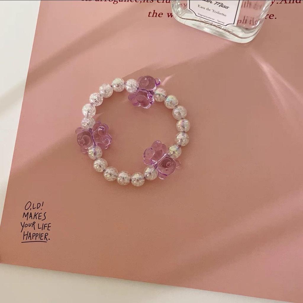 Women's Cat's Eye Crystal Butterfly Bracelet with Imitation Moonstone - Elegant Chinese-Inspired Design