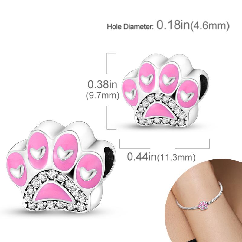 New Copper Plated Cute Dog Pets Charms Beads Fit Original Bracelet Charms Diy For Women Pendant Beads Jewelry Gift