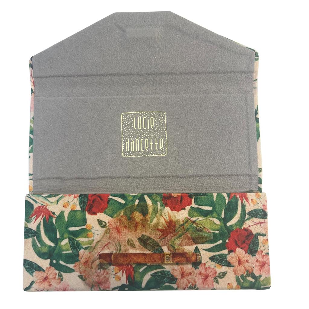 GCFM Folding Glasses Sunglasses Case M Size Compact Cute Made in Japan French Designer Cute Animal Pet Dog Cat Gift [Lucie dancette] (Carlos