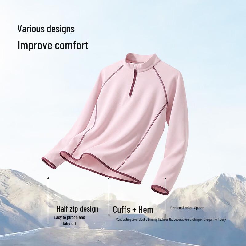 Warrior Autumn Contrast Quarter-Zip Long Sleeve T-Shirt
