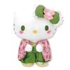 Nakajima Corporation Sanrio Characters Matcha Kimono Hello Kitty Plush H20 X W15 X Toy, Small, 204202-24, D9.5cm