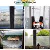 Frosted Window Film Privacy Window Sticker Non Adhesive Window Vinyl Film Removable Static Cling Window Film Striped Pattern