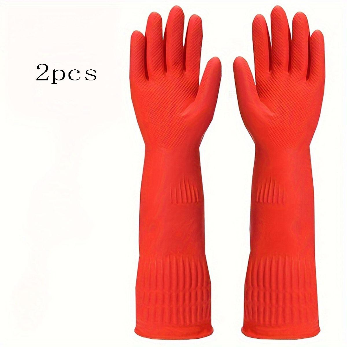 

Удлиненные перчатки из латекса, бытовая кухонная резина для мытья посуды, прочные, плюшевые, плотные, для чистки, стирки, резина из коровьих сухожилий