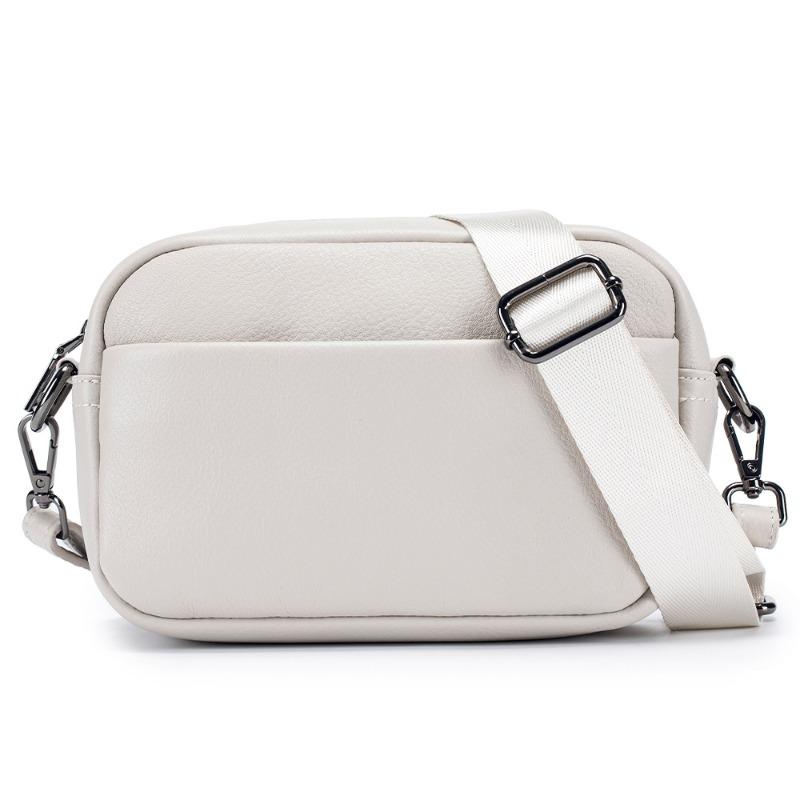 Leather Women's Bag New Trade Solid Color Messenger Bag Women's Versatile High-end Shoulder Bag Small Square Bag Large Capacity