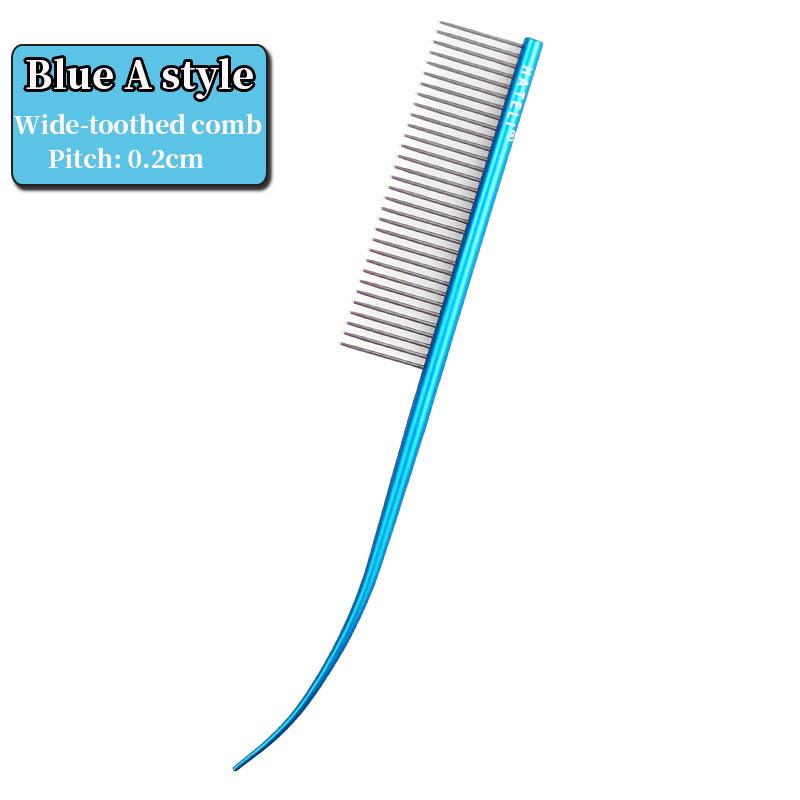 

Professional Pet Grooming Comb Cat Dog Groomer Sharp Tail Comb Metal Pet Combs Hairbrush Cat Dog Curve Combs Sharp Tail Row Comb 18cm