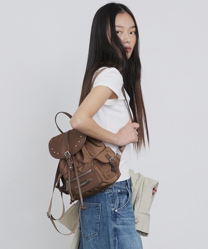 Raiment Stud Cover Point Mini Backpack_Brown