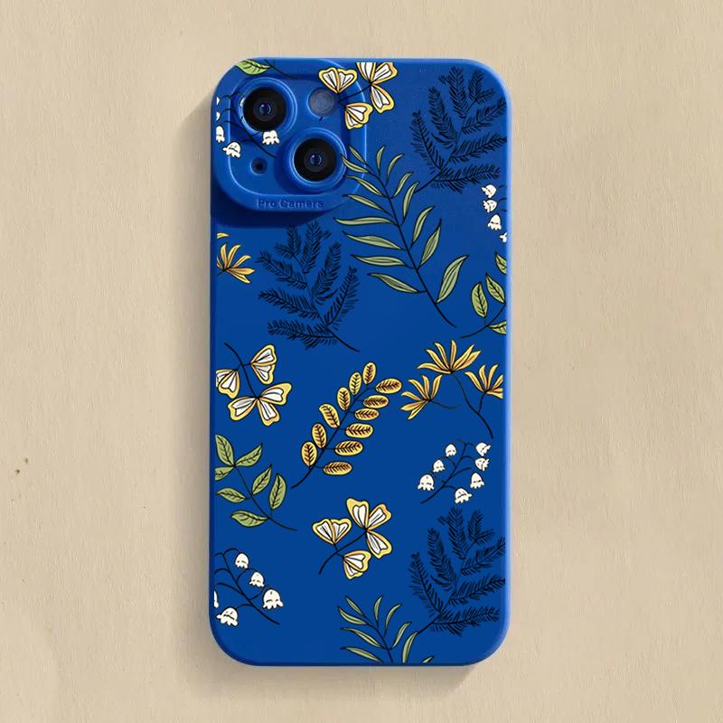 Abstract Plants Silicone Soft Phone Case For Xiaomi Mi 14 13 12 12T 13T Pro 11 Lite NE Poco F5 X5 X3 M6 Pro 4G Shockproof Cover