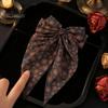 Pumpkin Hairpin Halloween Silky Satin Hair Bows, Big Ribbon Bow Clips, Oversized Long Tail Barrettes, Clip Cute Ghost Witch Hat Spider Web Hairpins