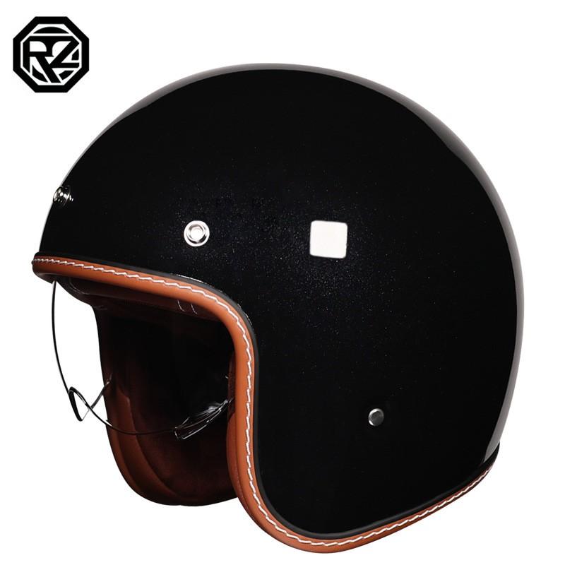 Vintage Style 3/4 Motorcycle Helmet Scooter Electric Bike Riders Unisex ABS Safety Headgear In Multiple Colors
