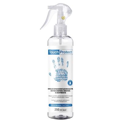 Antiseptic Spray for Disinfection of Hands, Body, Surfaces and Instruments Touch Protect 250 Ml