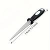 Double-sided Knife Sharpener for Kitchen, Flat & Curved Blade Whetstone with Easy Grip Handle, Home Sharpening Machine Tool
