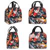 Lebendiger Japanischer Koi-Fisch Wellenmuster Isolierte Lunchtasche für Büro Kühlbox Thermische Lebensmittelbox Tragbare Lunchboxen Behälter