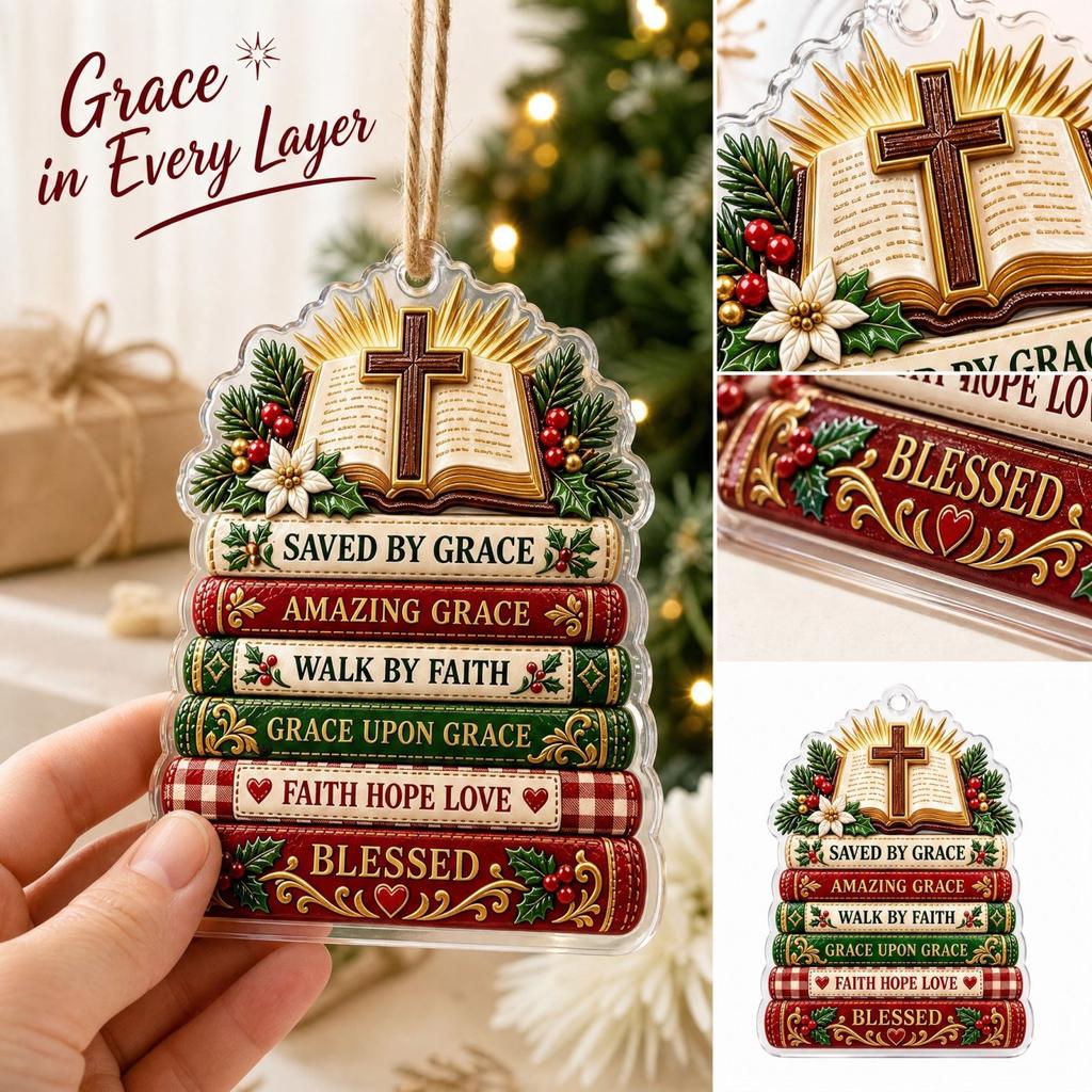 2D Acrylic Hanging Ornament for Holiday Decoration and Souvenir Gift