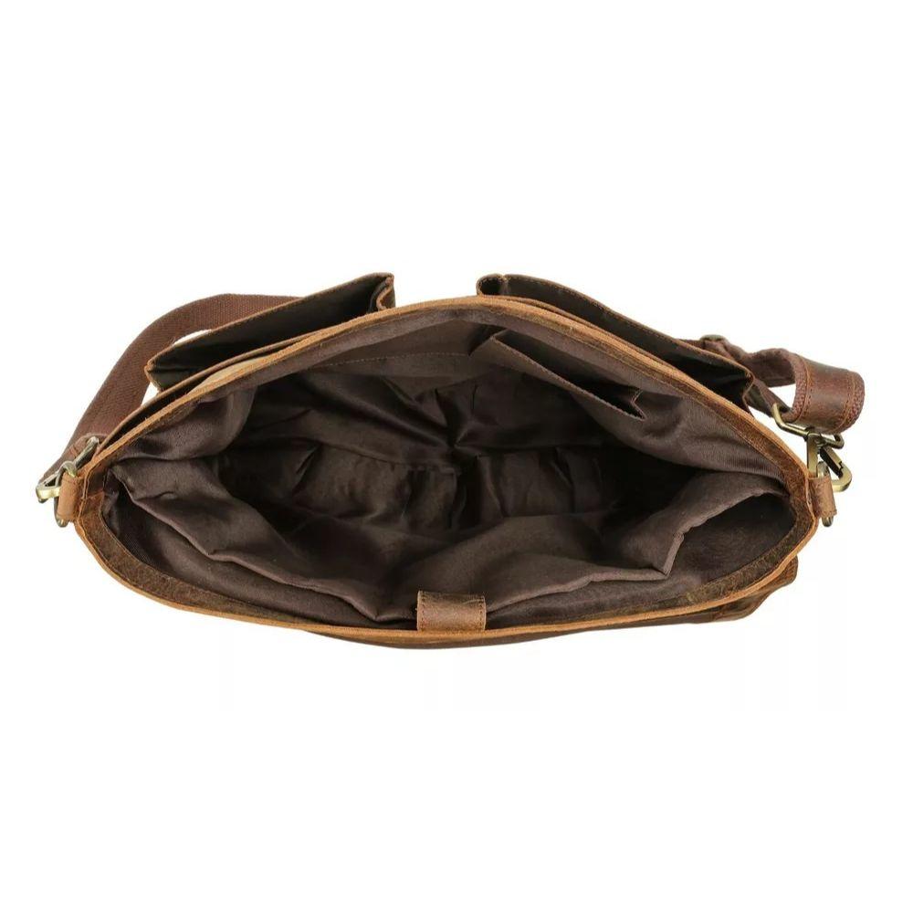 Geanta Retro Buffalo Hunter din piele pentru laptop Messenger Office College