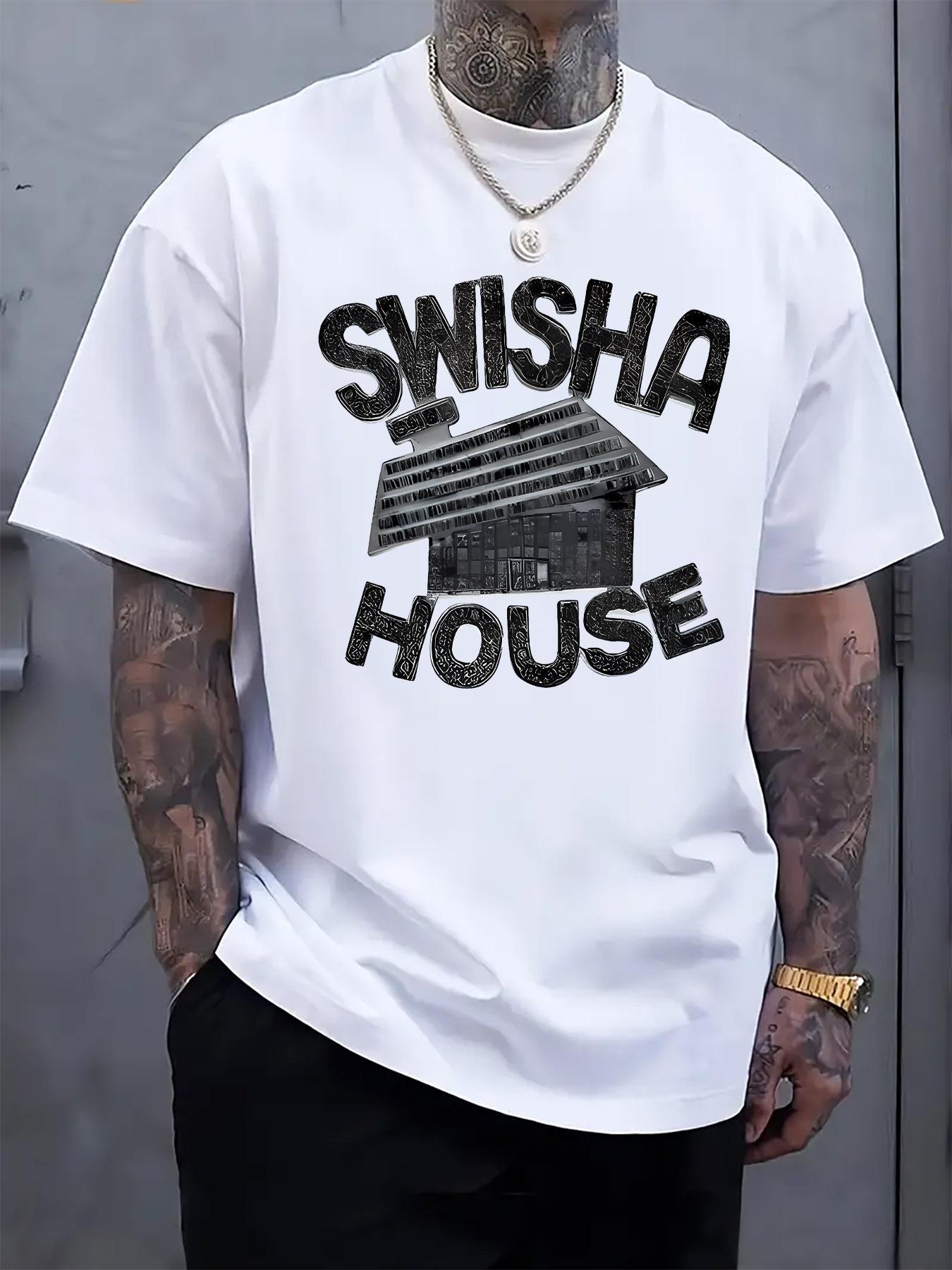 Swisha House Graphic Print Short Sleeve T-shirt - Bold SWISHA HOUSE & House Design L