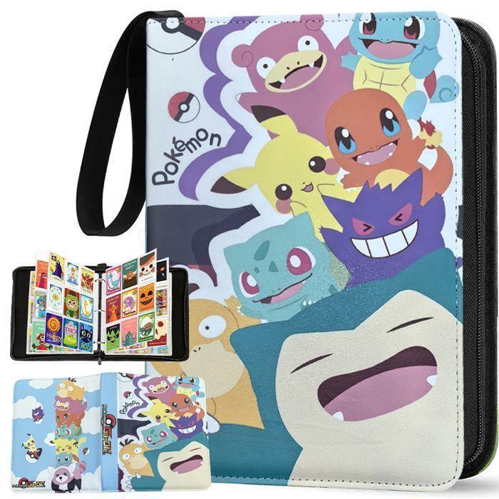 Classeur cartes - WENZYLIQUOX - Classeur Pokémon 900 cartes - 50 pages - Cuir synthétique imperméable - Dragonne