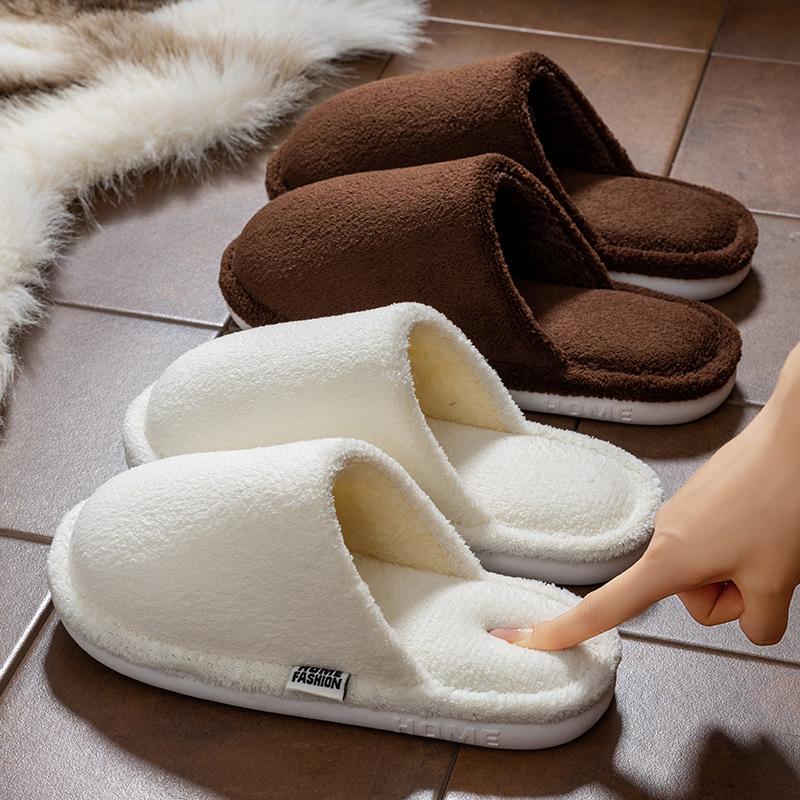 Cotton Slippers Warm Spring and Autumn Home Use Indoor Non-slip Cixi Couple Plush