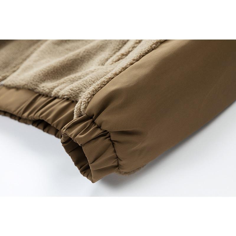 Trendy Young Men's Casual Lamb Wool Jacket Autumn Winter American Style Outerwear for Cross Border