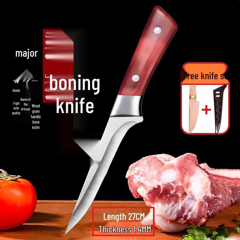 Stainless Steel Super Sharp Multipurpose Boning Knife for Meat, Fruit, and Vegetables.