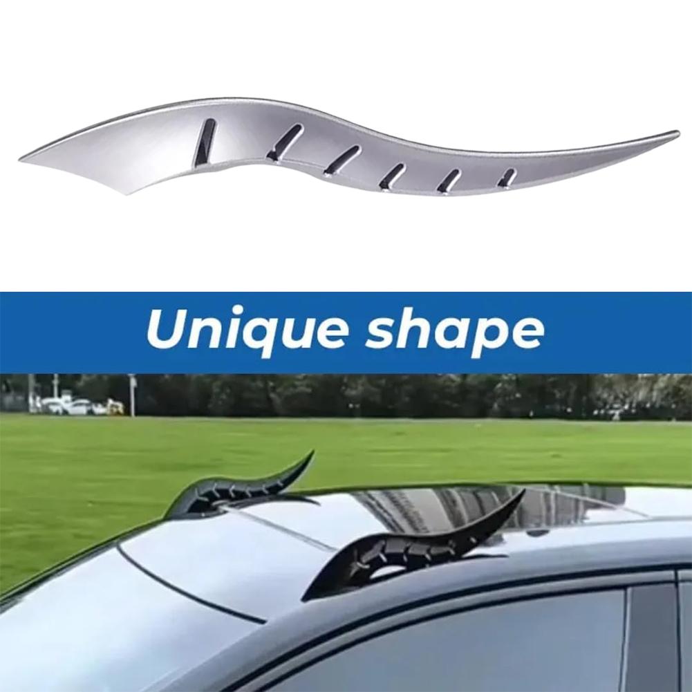 Car Roof Decoration Car Roof Dragon Horn Modification 2 Pcs 3D Gothic Auto Modification for Truck Sedan RV Halloween Decoration