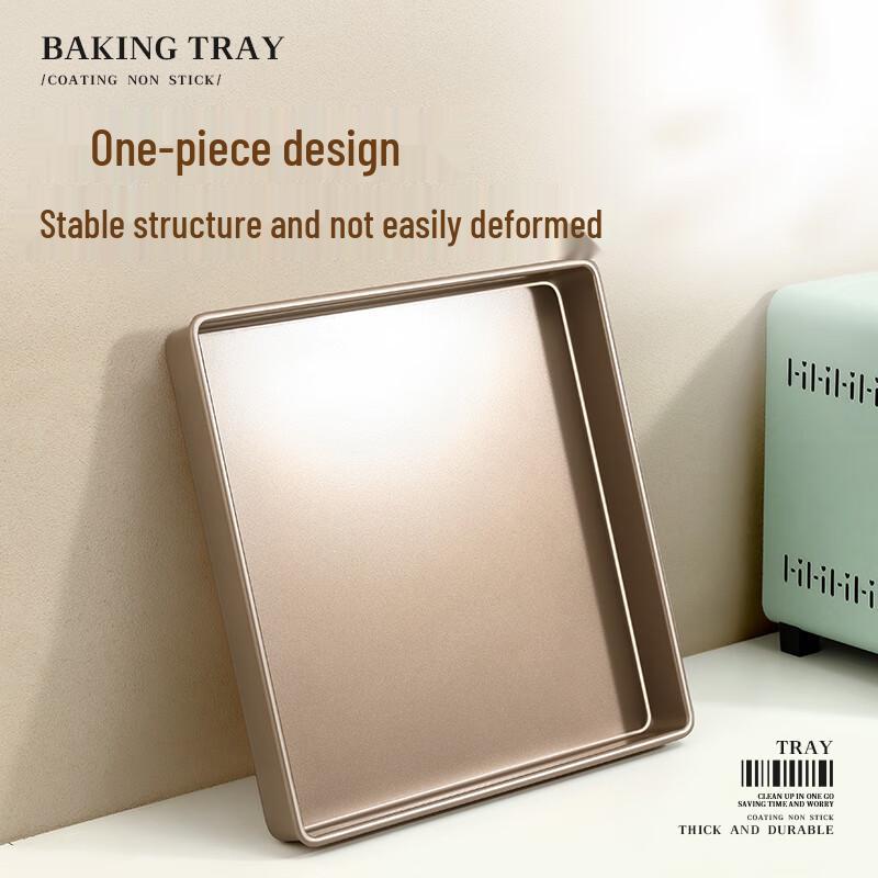 Zhaoran 28x28cm Quadratische Backform aus Kohlenstoffstahl