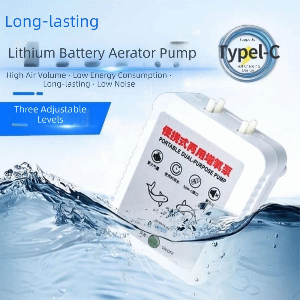 Low Noise Portable Oxygen Pump Four/Double Hole Fish Tank Aerator Aquarium Fish