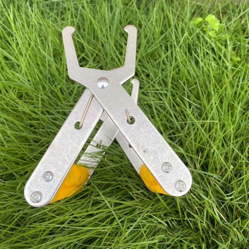 Efficient Beekeeping Apiary Essential Tool Stainless Steel Frame With Bright Yellow Plastic Handle For Secure Lifting