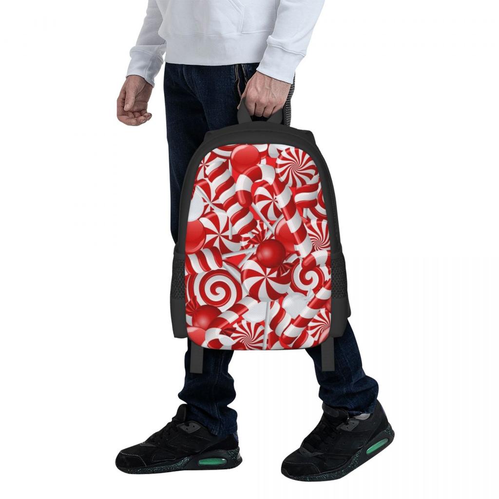 Peppermint Candy Student Backpack School Bag Hiking Travel Daypack for Men Women Fashion Bookbag Shoulder Bags
