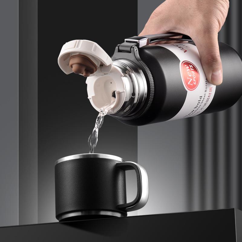 Outdoor Thermos Cup Men's 111 Stainless Steel Large Capacity Kettle Braised Tea Cup Portable Car Travel Water Cup