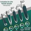 Stainless Steel Nail Clippers Set Black Green Professional Toenail Clippers Kit Durable Manicure And Pedicure Set for Nail Care