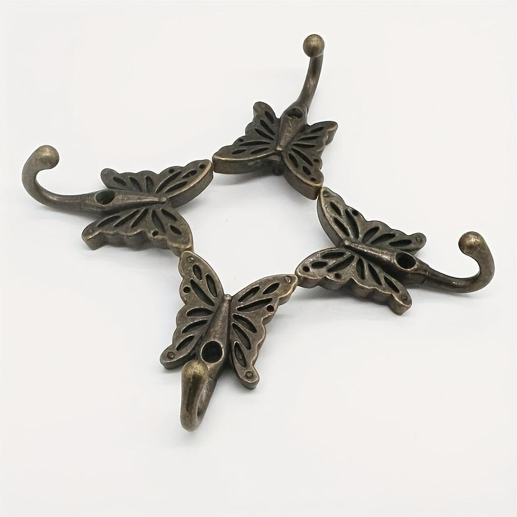 Schmetterlingsform Wandhaken Vintage Europäische Legierung Einzelloch Kleiderhaken für Eingangsbereich