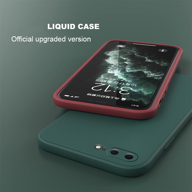 Luxury Classic Phone Cover Original Liquid Silicone Soft Case For iPhone 6 6S 8 7 Plus SE 2020