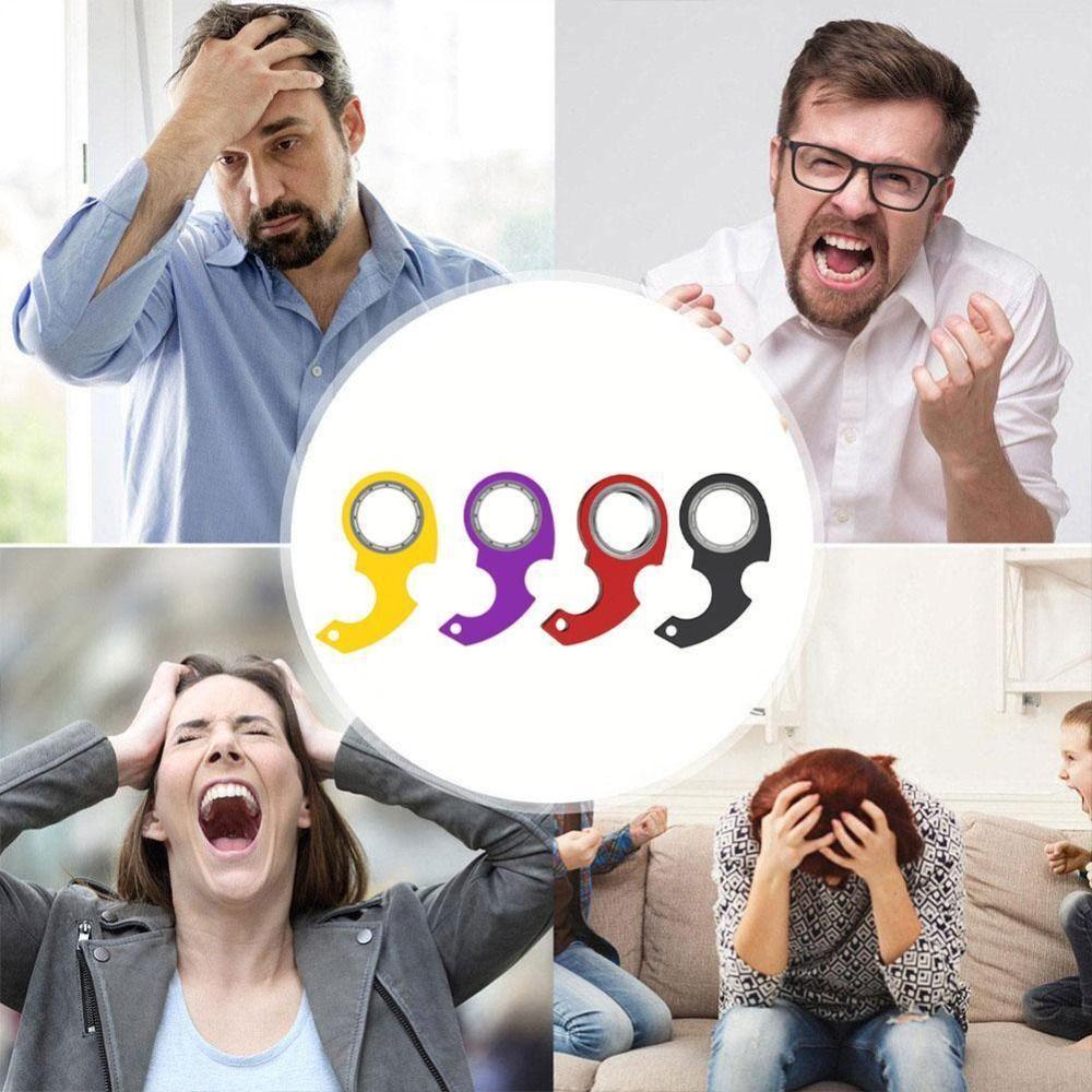 Noctilucent Fingertip Rotation Keychain Relieve Boredom Finger Fidget Ring Key Ring  Party Gift