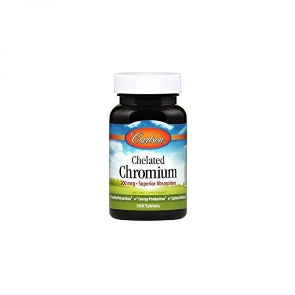 Carlson Chelate Chrome 200 Micrograms Excellent Absorption 300 Tablets