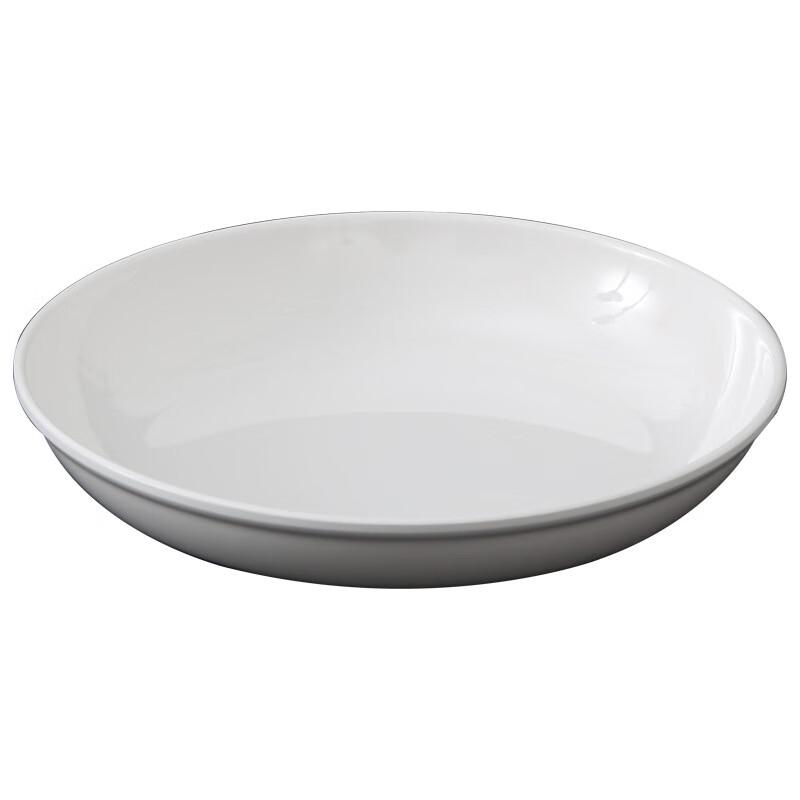 Jiu Bing A5 Melamine White Round Deep Plates