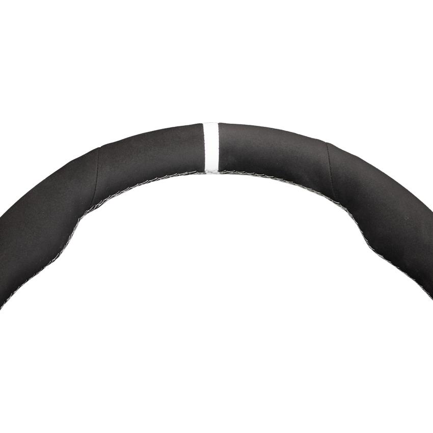 Black Suede No-slip Car Steering Wheel Cover For Abarth 500 500C 595 595C Fiat 500 500C GQ/S/S Linea 2009-2016