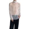 Streetwear Transparent T-shirt See-through Mesh Top Men Creative Long Sleeve T-shirt  Home