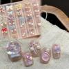 A Delicate Winter Snowflake Chain, Star Plush Bow, Three-Dimensional Nail Decoration, Transparent Silicone Mold