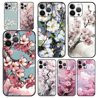 Cherry Blossom Phone Case For iPhone Samsung Galaxy Redmi Xiaomi Oppo OnePlus Note S A 7 8 9 10 11 12 13 14 20 21 22 23 53 54 Pro Max Ultra TPU Soft