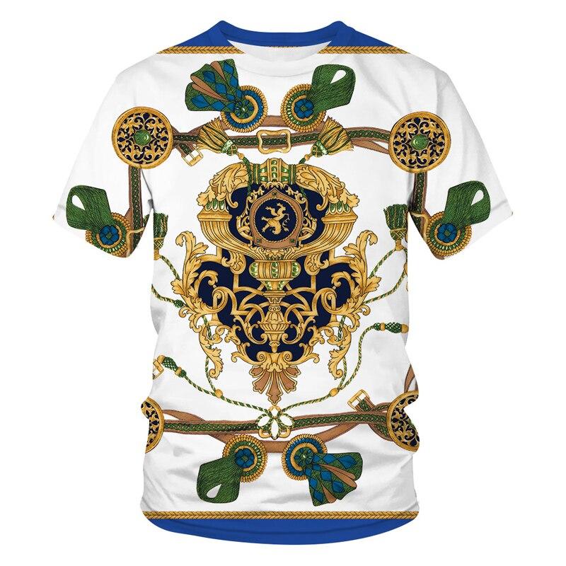3D Lusso Stile Barocco Stampa Uomo T Shirts Moda Uomo Manica Corta acquista  in modo economico — spedizione gratuita, recensioni reali con foto — Joom