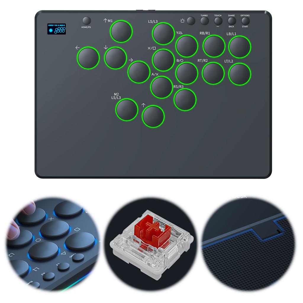 All-Button Fight Stick RGB Lighting Arcade Stick Controller with Turbo Functions & Hot Swap for PlayStation 4/PlayStation 3 PC