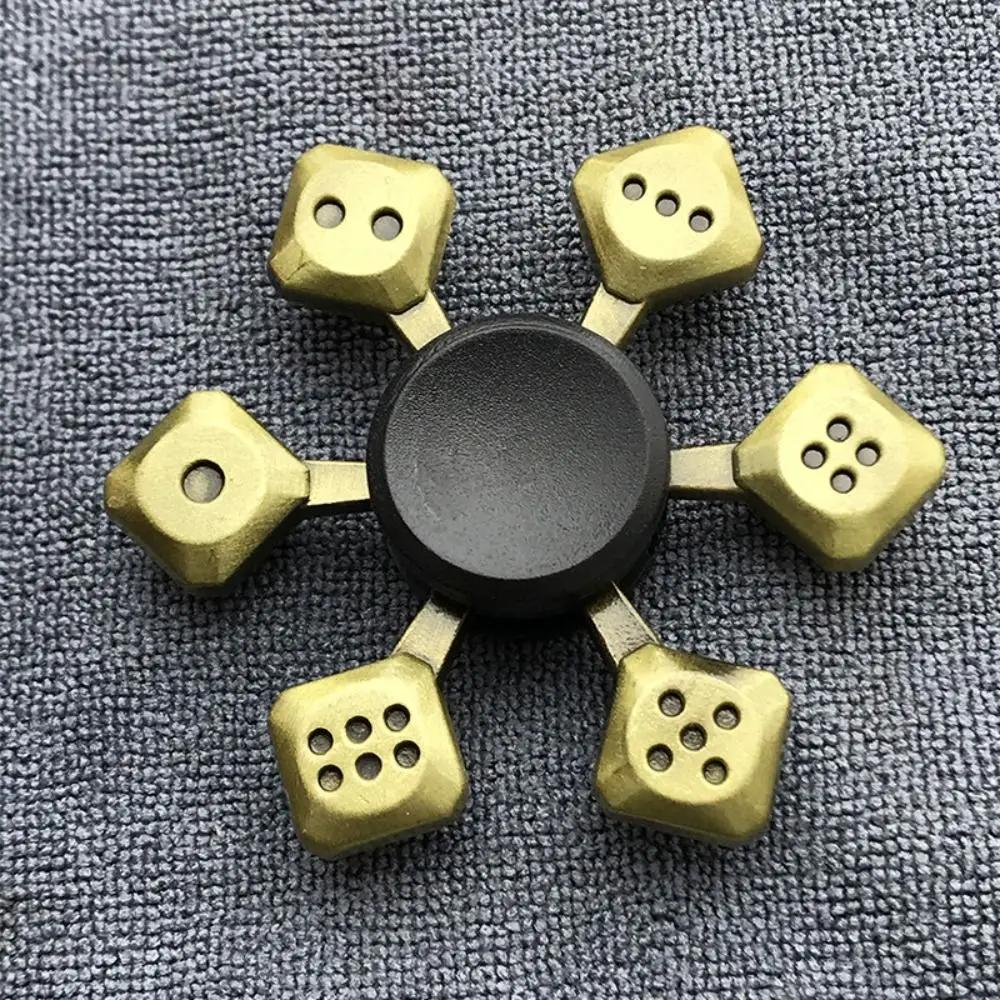 Office Desk Toys Brass Color Finger Spinner Metal Adhd Anxiety Fidget Spinner Cool Funny Hand Spinning Kids Toys